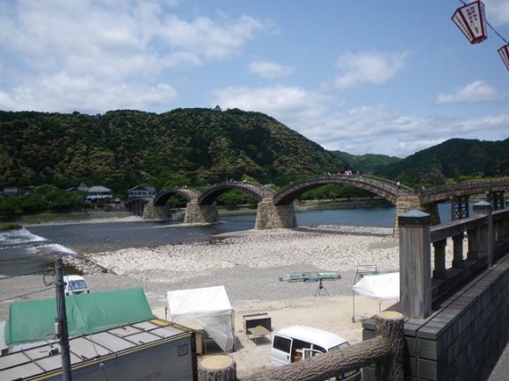 「錦帯橋」全景　（上から）